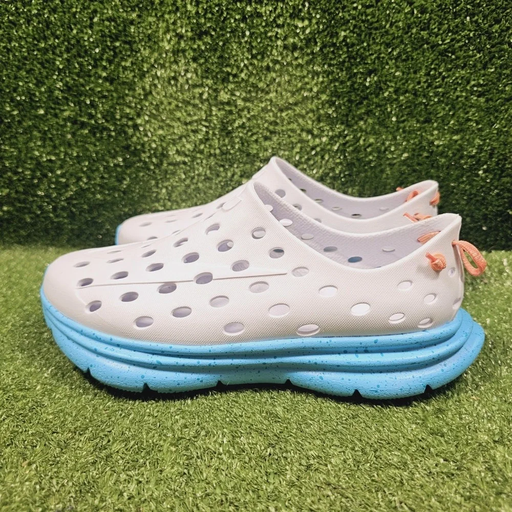 Kane Footwear Revive White Blue Speckle Active Recovery Shoes Mens Size 9
